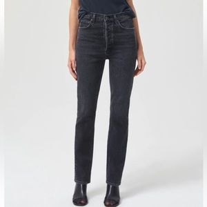 Agolde Freya High Rise Slim Jean in Hoax